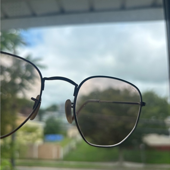 Ray Ban Hexagonal Evolve Sunglasses Pink Lenses Gold Frame - Picture 8 of 10